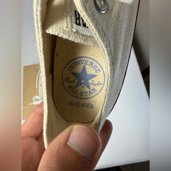 Vintage Converse Made in USA Shoes M 3 W 5 low white Chuck Taylor - Picture 7 of 13
